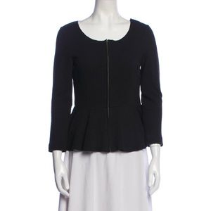 Ganni Noir Cropped Evening Jacket